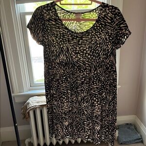Mossimo Supply Co. Black and Cream Patterned Top